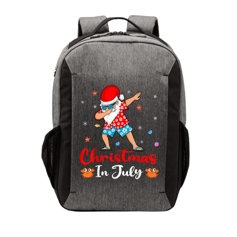 Dabbing Santa Hawaiian Xmas Summer Christmas In July Vector Backpack