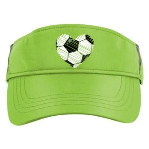 Distressed Soccer Heart Adult Drive Performance Visor