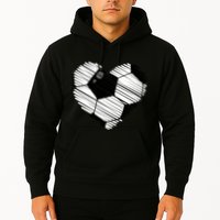 Distressed Soccer Heart Hoodie