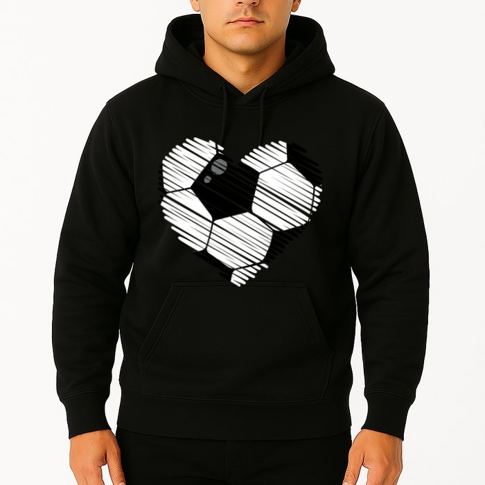 Distressed Soccer Heart Hoodie