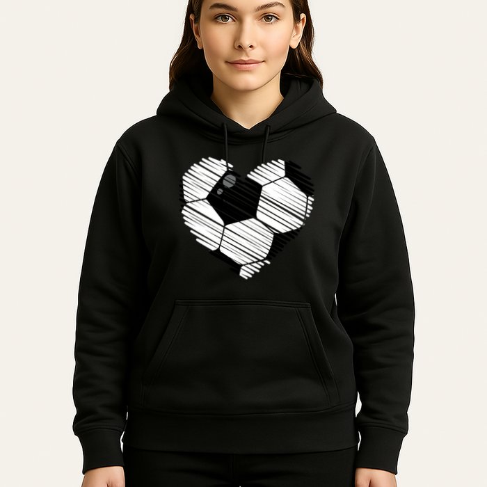 Distressed Soccer Heart Hoodie
