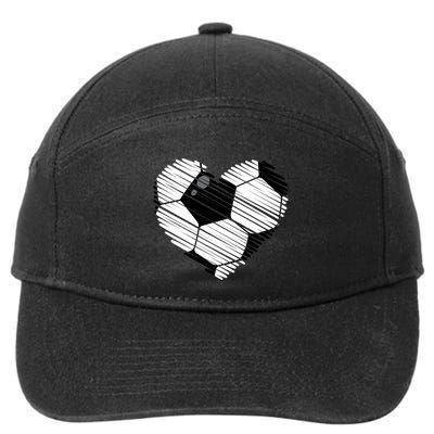 Distressed Soccer Heart 7-Panel Snapback Hat
