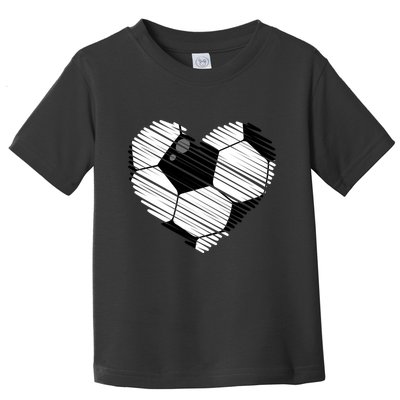 Distressed Soccer Heart Toddler T-Shirt