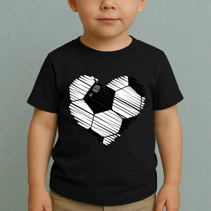 Distressed Soccer Heart Toddler T-Shirt