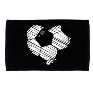 Distressed Soccer Heart Microfiber Hand Towel