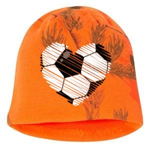 Distressed Soccer Heart Kati - Camo Knit Beanie