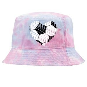 Distressed Soccer Heart Tie-Dyed Bucket Hat