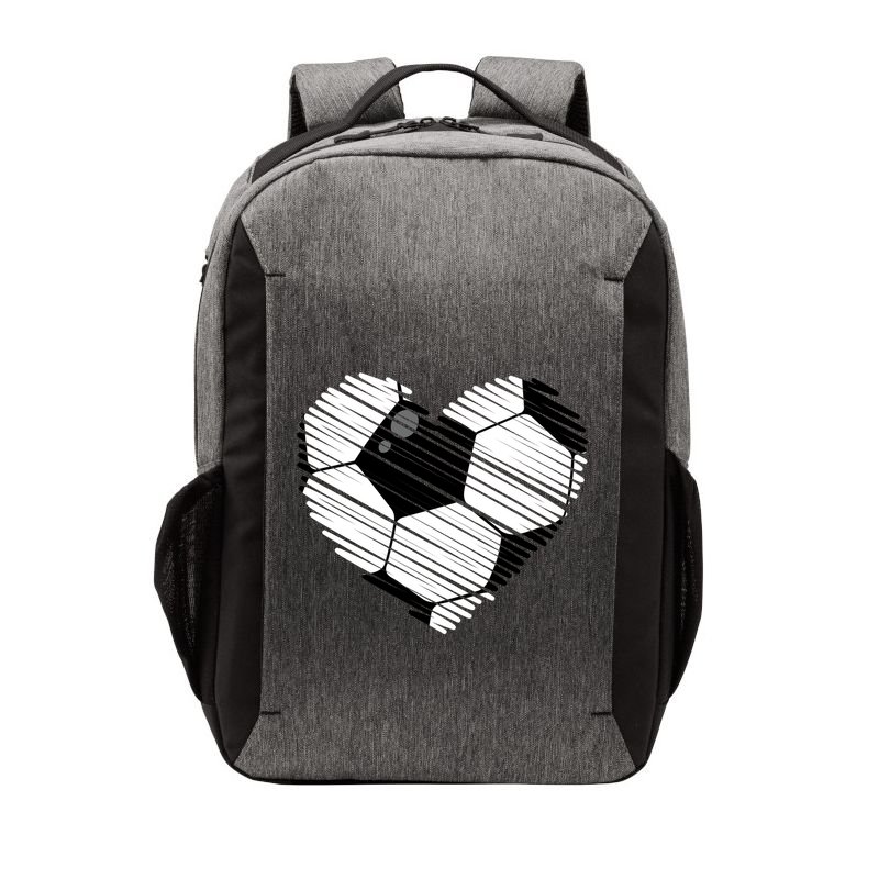 Distressed Soccer Heart Vector Backpack