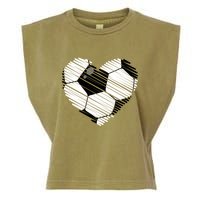 Distressed Soccer Heart Garment-Dyed Women's Muscle Tee