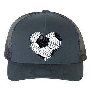 Distressed Soccer Heart Yupoong Adult 5-Panel Trucker Hat