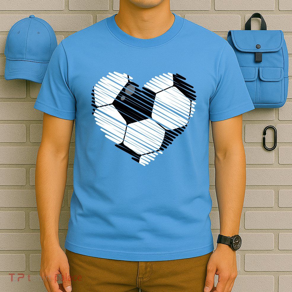 Distressed Soccer Heart T-Shirt