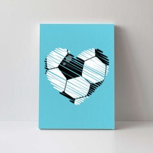 Distressed Soccer Heart Canvas