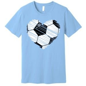 Distressed Soccer Heart Premium T-Shirt