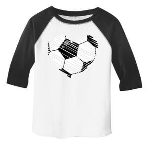 Distressed Soccer Heart Toddler Fine Jersey T-Shirt