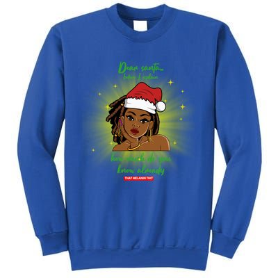 Dear Santa How Much Do You Know Black Mrs Claus Christmas Gift Sweatshirt