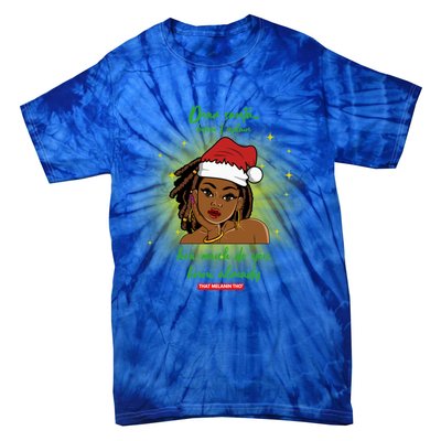 Dear Santa How Much Do You Know Black Mrs Claus Christmas Gift Tie-Dye T-Shirt