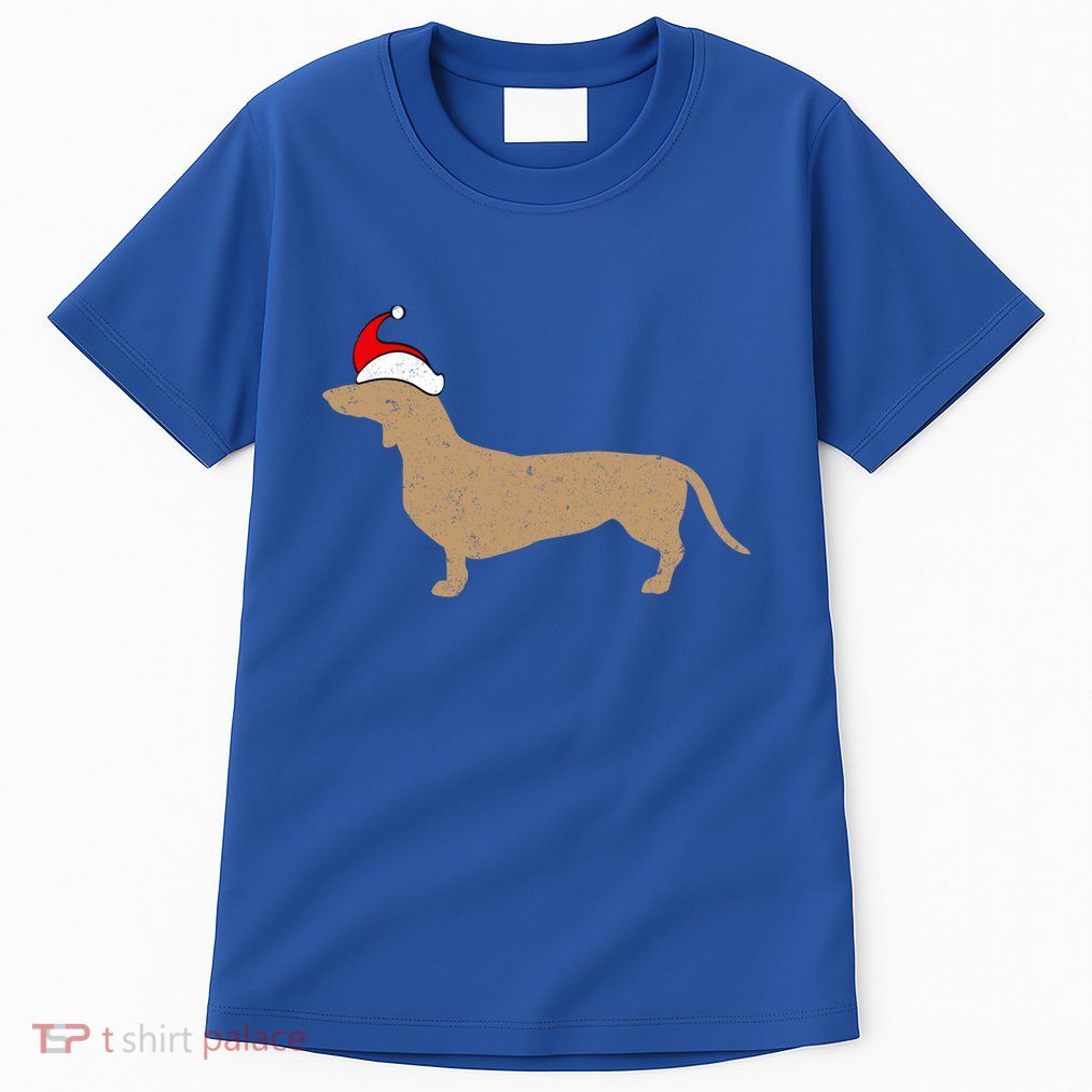 Dachshund Santa Hat Christmas Dog Holiday Doxie Cool Gift Tall T-Shirt