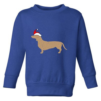 Dachshund Santa Hat Christmas Dog Holiday Doxie Cool Gift Toddler Sweatshirt