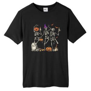 Dancing Skeleton Happy Halloween Skull Tall Fusion ChromaSoft Performance T-Shirt