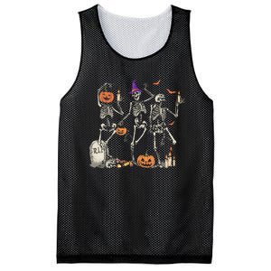 Dancing Skeleton Happy Halloween Skull Mesh Reversible Basketball Jersey Tank