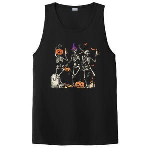 Dancing Skeleton Happy Halloween Skull PosiCharge Competitor Tank