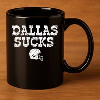 Dallas Sucks Helmet 11oz C Handle Ceramic Mug