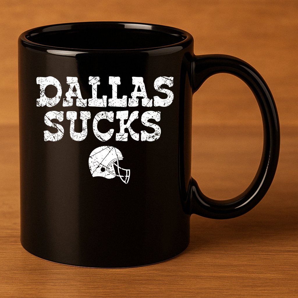 Dallas Sucks Helmet 11oz C Handle Ceramic Mug