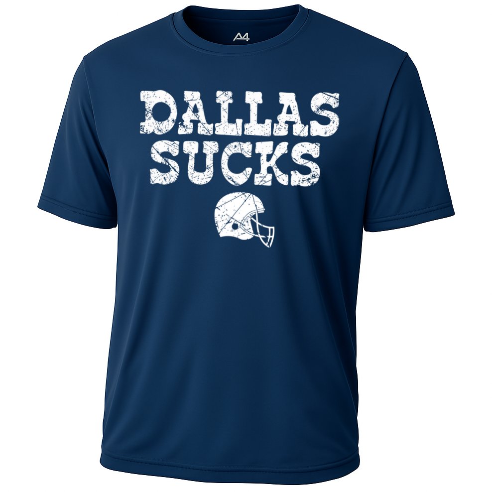 Dallas Sucks Helmet Cooling Performance Crew T-Shirt