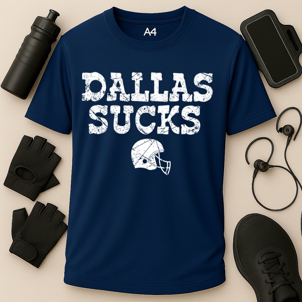 Dallas Sucks Helmet Cooling Performance Crew T-Shirt