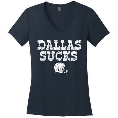 Dallas Sucks Helmet Women's V-Neck T-Shirt