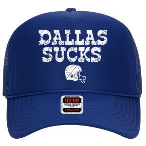 Dallas Sucks Helmet High Crown Mesh Back Trucker Hat