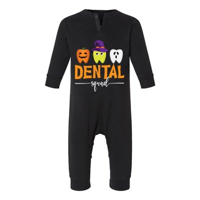 Dental Squad Halloween Pumpkin Ghost Witch Tooth Doctor Meaningful Gift Infant Fleece One Piece