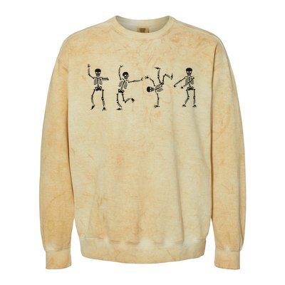 Dancing Skeleton Halloween Party Colorblast Crewneck Sweatshirt