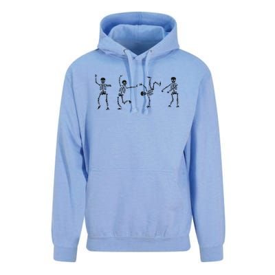 Dancing Skeleton Halloween Party Unisex Surf Hoodie