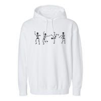 Dancing Skeleton Halloween Party Garment-Dyed Fleece Hoodie