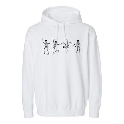 Dancing Skeleton Halloween Party Garment-Dyed Fleece Hoodie