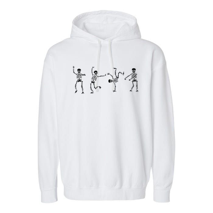 Dancing Skeleton Halloween Party Garment-Dyed Fleece Hoodie