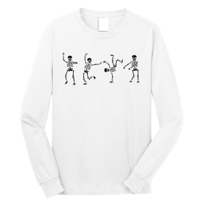 Dancing Skeleton Halloween Party Long Sleeve Shirt