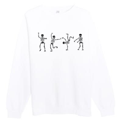 Dancing Skeleton Halloween Party Premium Crewneck Sweatshirt