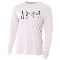 Dancing Skeleton Halloween Party Cooling Performance Long Sleeve Crew