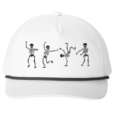 Dancing Skeleton Halloween Party Snapback Five-Panel Rope Hat