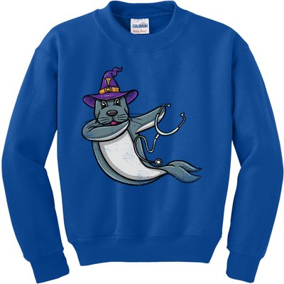 Dabbing Seal Halloween Nurse Vintage Gift Kids Sweatshirt