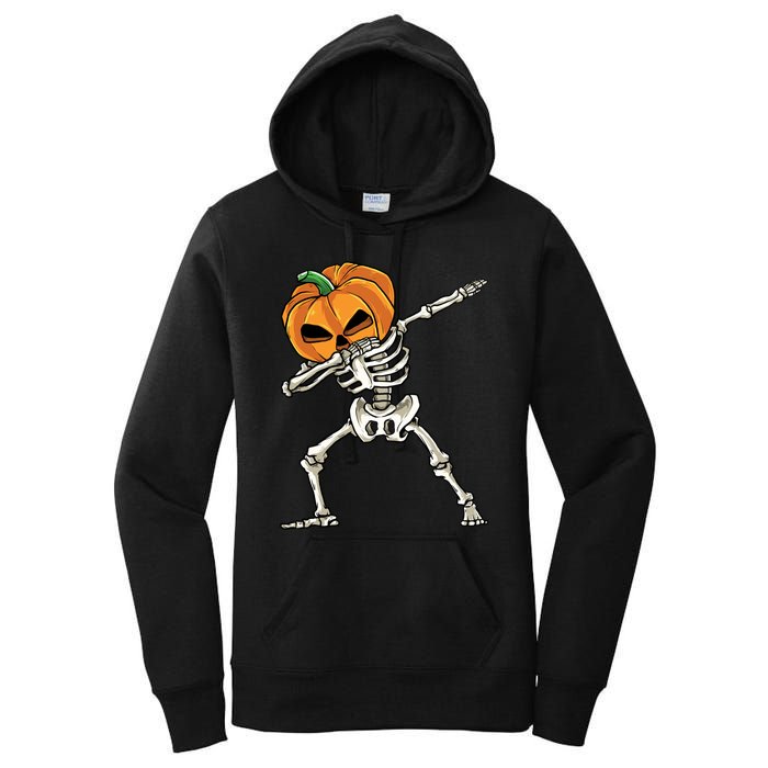 Dabbing Skeleton Halloween 2024 Women's Pullover Hoodie