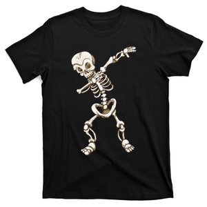 Dabbing Skeleton Halloween Costume Spooky and Hilarious T-Shirt