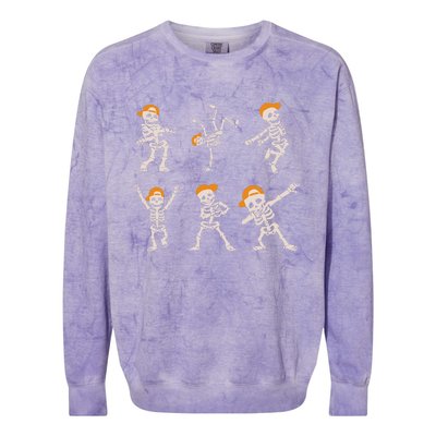 Dancing Skeleton Halloween Colorblast Crewneck Sweatshirt