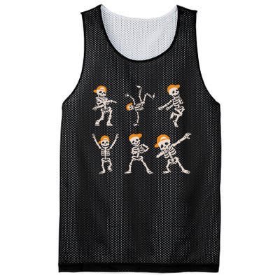 Dancing Skeleton Halloween Mesh Reversible Basketball Jersey Tank