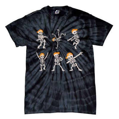 Dancing Skeleton Halloween Tie-Dye T-Shirt