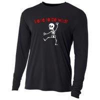 Dancing Skeleton Halloween Funny Bone Wild Cooling Performance Long Sleeve Crew