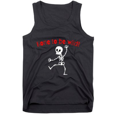 Dancing Skeleton Halloween Funny Bone Wild Tank Top