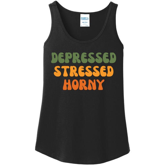 Depressed Stressed Horny Ladies Essential Tank